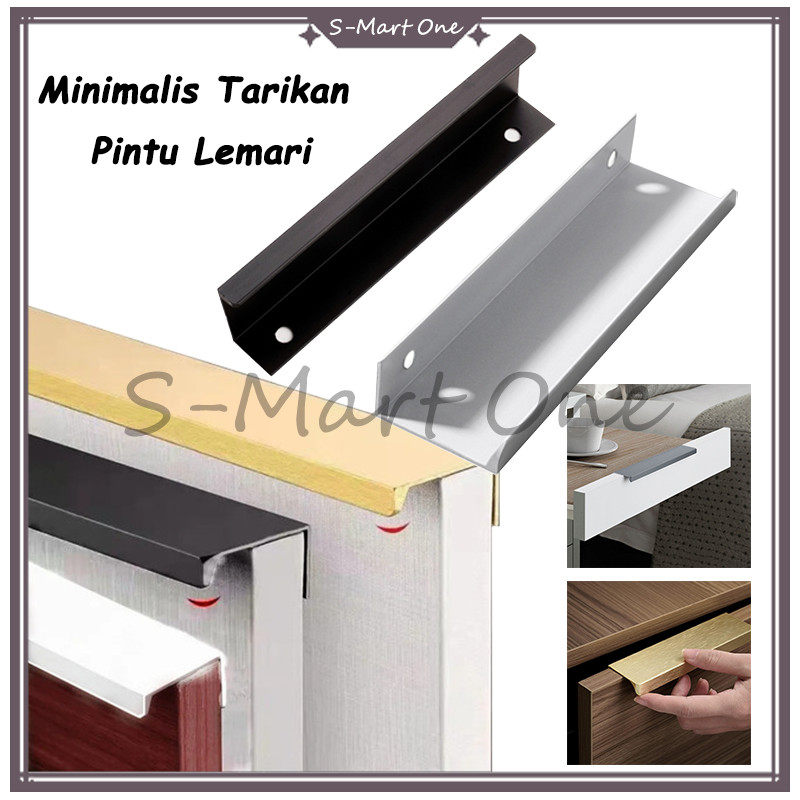 SM Handle Pintu Lemari Minimalis Alumunium Pintu Lemari Kabinet Aksesoris/Hitam Laci Pintu Lemari Mi