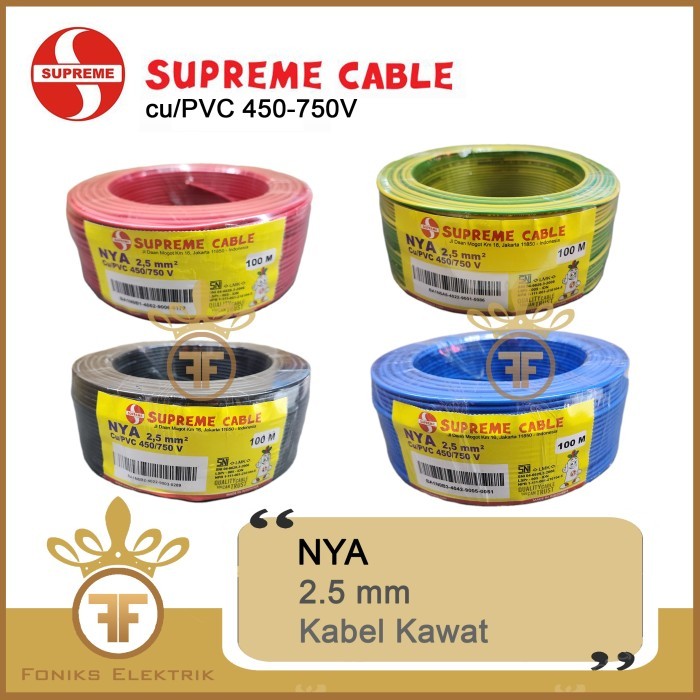 Kabel Supreme NYA 1X2.5/ NYA 1X2,5MM 100M