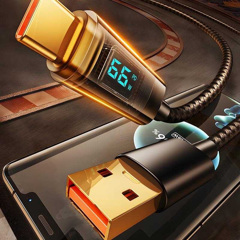 INXAMY Kabel Charger USB Type C Fast Charging Braided 66W 1.2M - XM66 [Yassirstore3]
