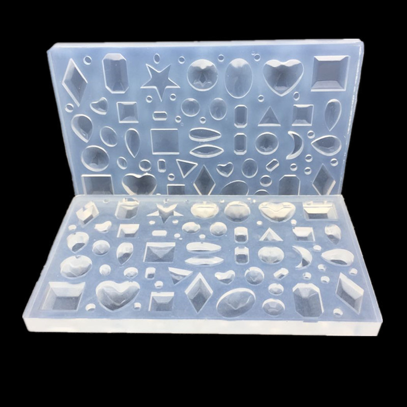 

1PCS DIY mirror jewelry crystal Epoxy resin mold love geometry moon variety gemstone pendant mold