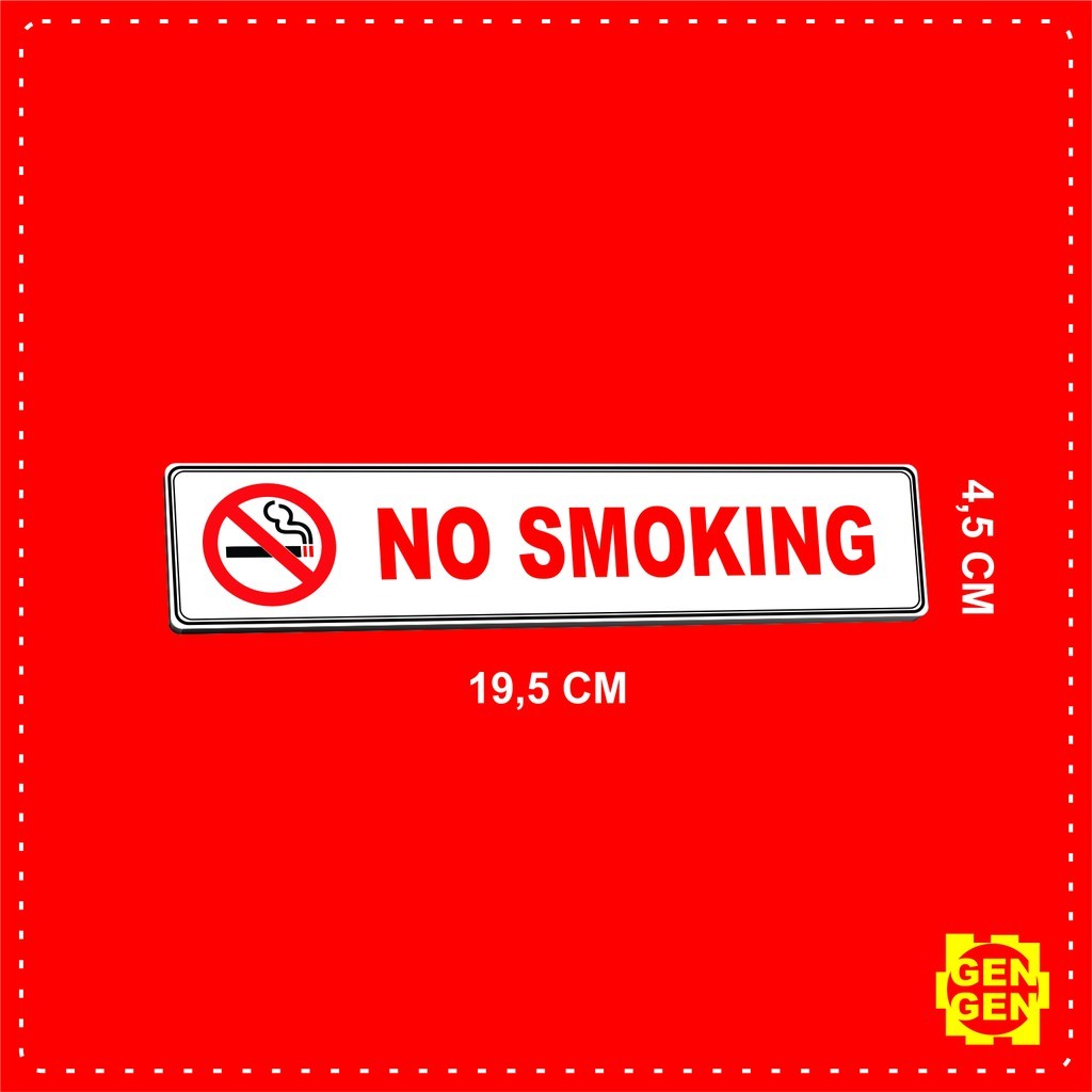 

Sticker No Smoking - Karet 2mm