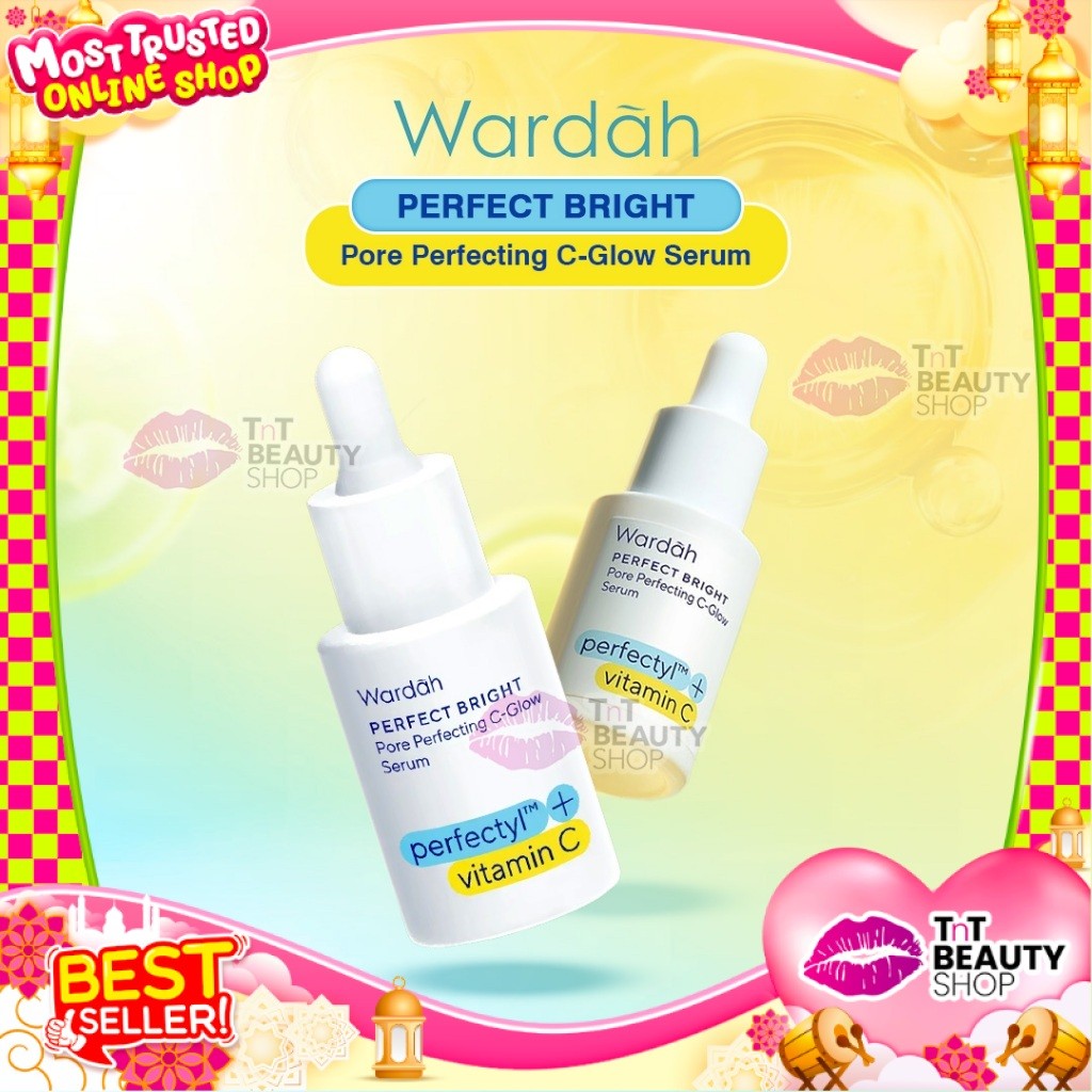 Wardah Perfect Bright Pore Perfecting C-Glow Serum Perfectyltm + Vitamin C 15ml | TnT Beauty Shop