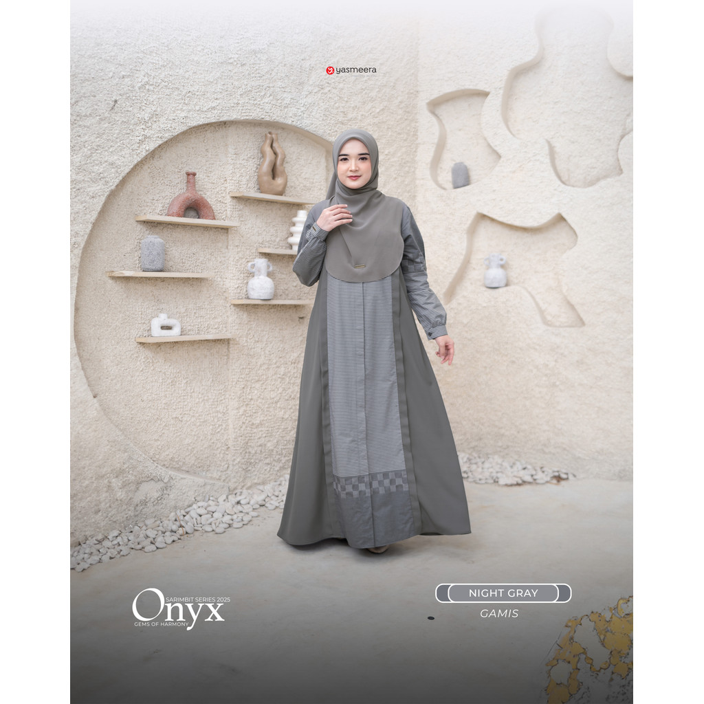Gallery Muslim Bandung Sarimbit Keluarga Baju Gamis Onyx Dewasa by Yasmeera Original Branded