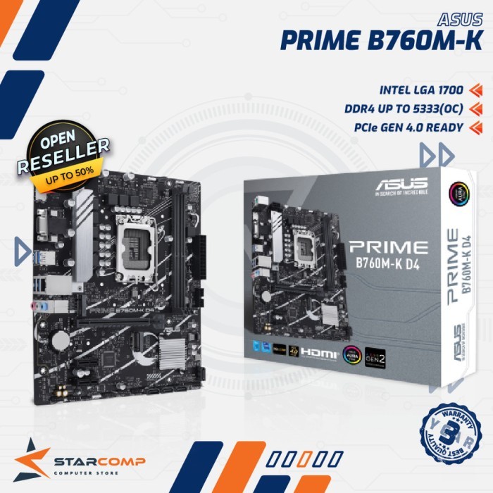 Asus PRIME B760M-K D4 LGA1700 B760 DDR4