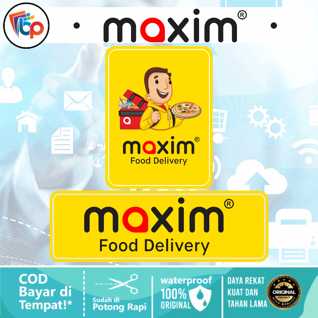 

Stiker Online Food Maxim Portrait / Landscape Glossy + Cut