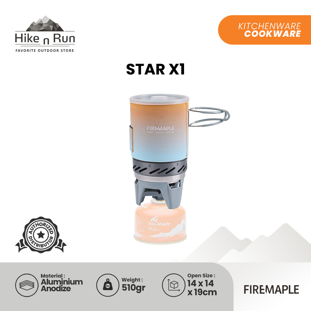 Fire Maple FMS-X1 Kompor Camping Portabel dengan Heat Exchanger dan Panci
