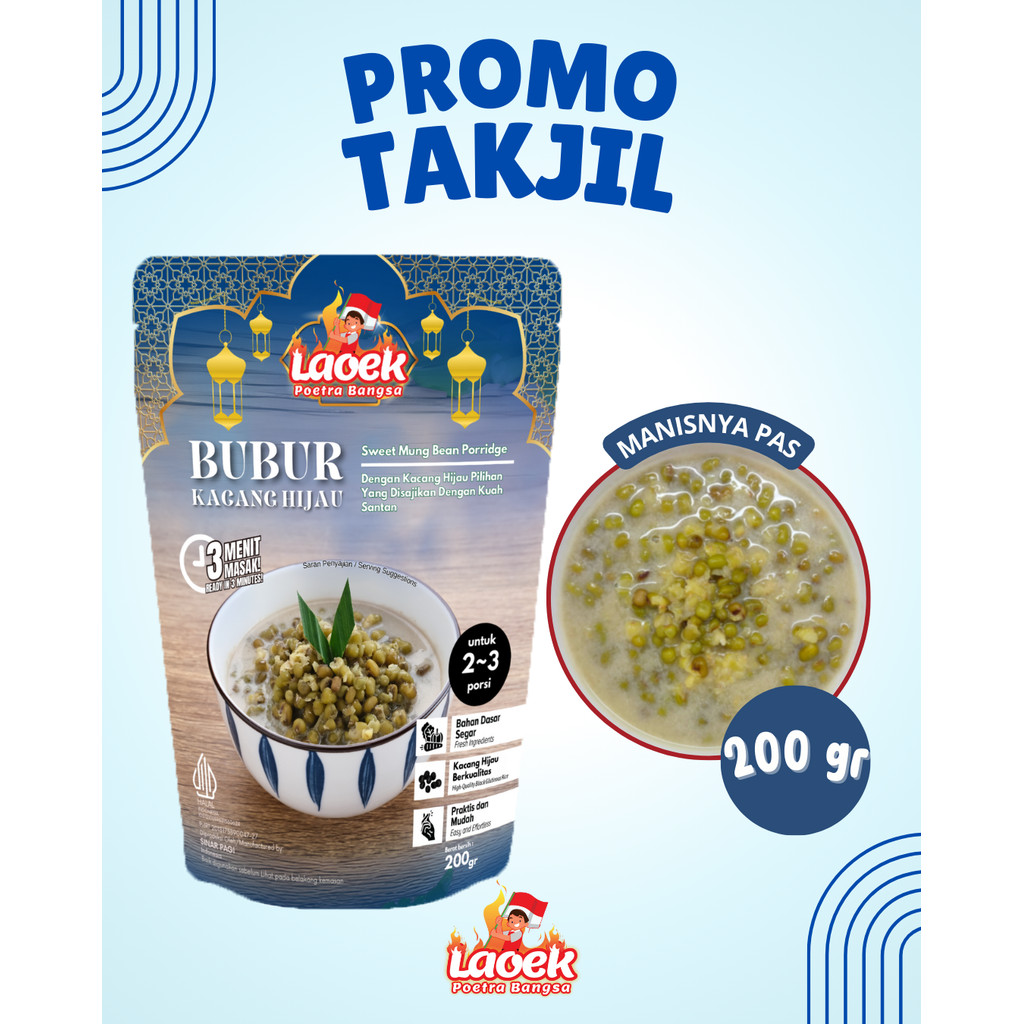 

Bubur Kacang Hijau Siap Saji Takjil Manis Lezat 200gram