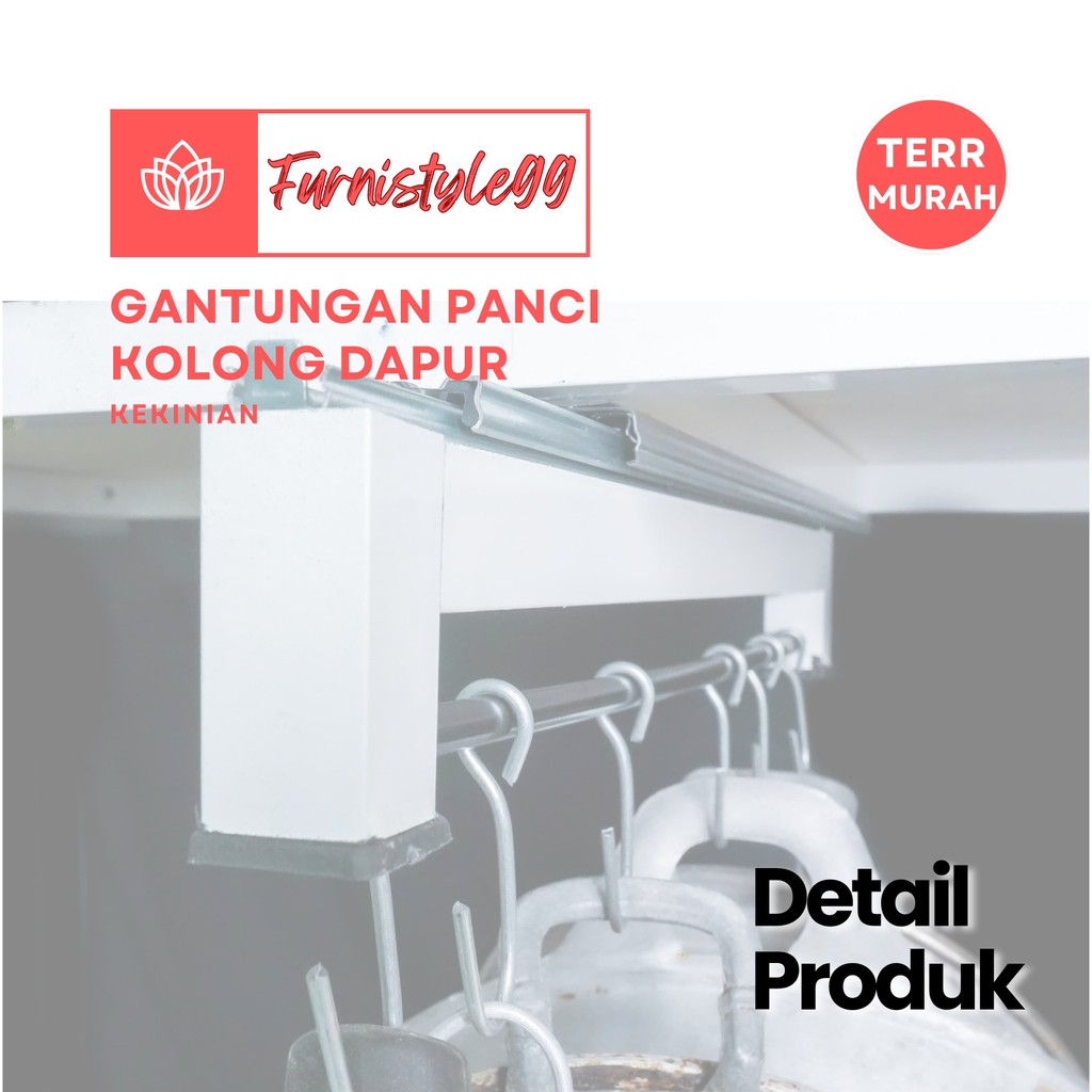 Gantungan Panci Rel Tarik Dorong (ORIGINAL)