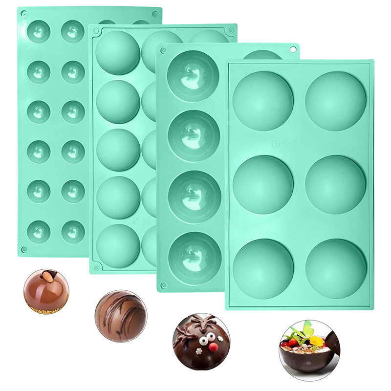 Semi Sphere Caramel Silicone Mold Chocolate Truffles Whiskey Ice Cube Tray Half Sphere Fondant Mould