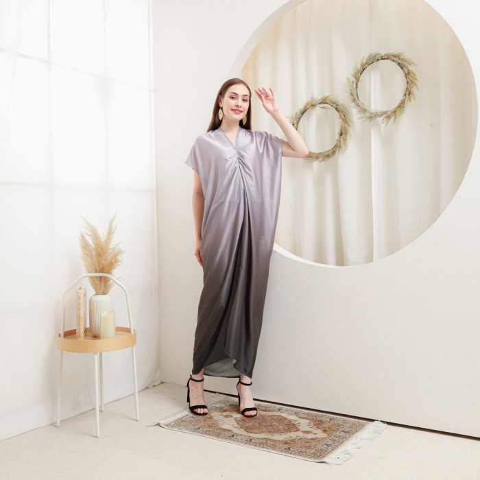 "SKY.LD" -  TERMURAH MKY CLOTHING KAFTAN OMBRE V NECK - Hijau