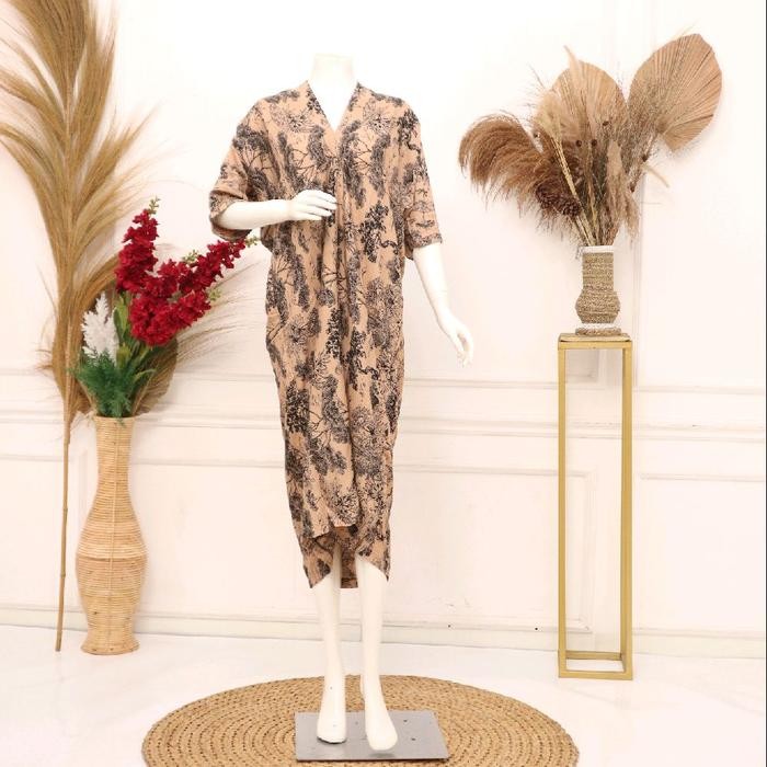 "SKY.LD" -  SALE Dress Wanita kekinian Hiyori HOME DRESS kaftan katun rayon viscose premium edisi le