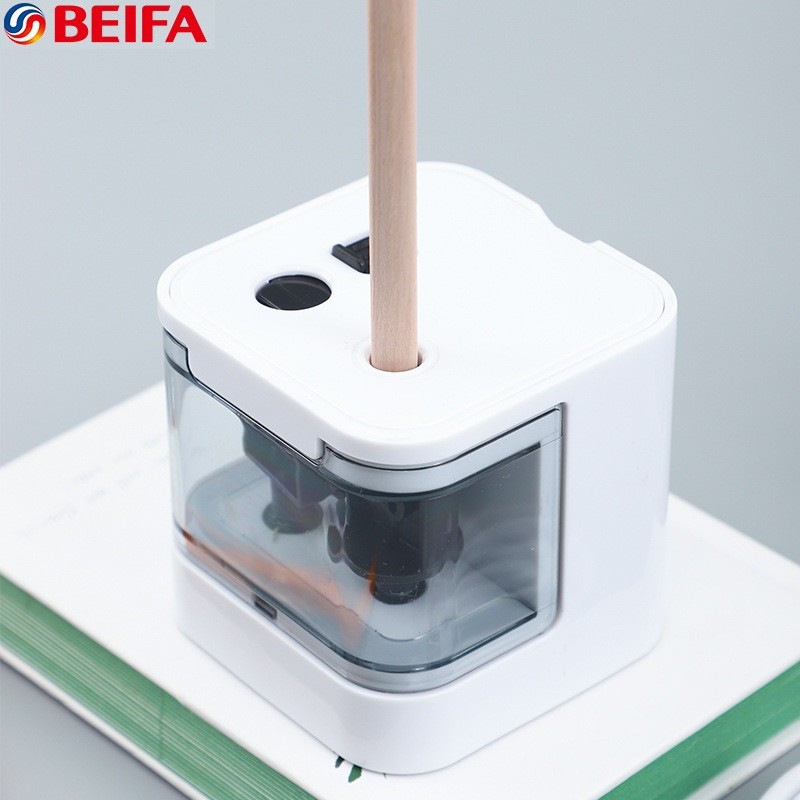 

Beifa Electric Pencil Sharpener for Pencils 6-12mm, Automatic Portable Student Pen Sharpening Tool, Battery or USB+Battery Style