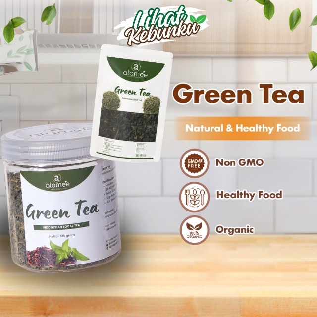 

ALAMEE Teh Hijau Green Tea Organic Kering Organik Greentea Minuman Herbal LIHAT KEBUNKU
