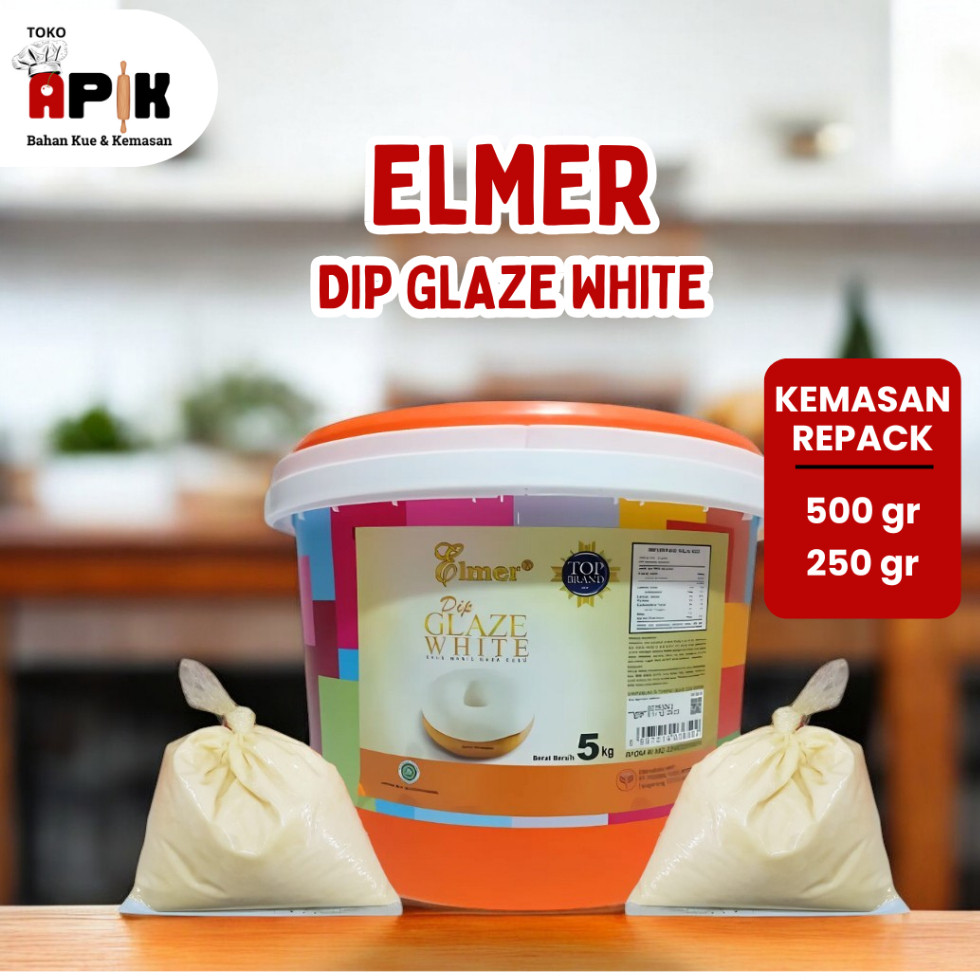 

ELMER DIP GLAZE WHITE REPACK 250 GRAM / 500 GRAM / GLAZE ELMER REPACK