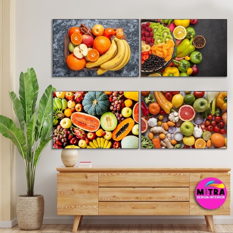 Hiasan dinding Ruang makan dapur poster buah buahan fruit HD