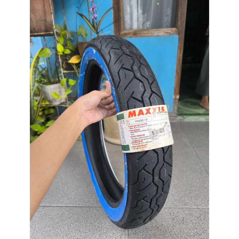 PROMO NOS BAN LUAR MAXXIS 100/90-19 TUBELESS BARU STOK LAMA AMAN TIDAK CACAT BARANG IMPORT. TERMURAH