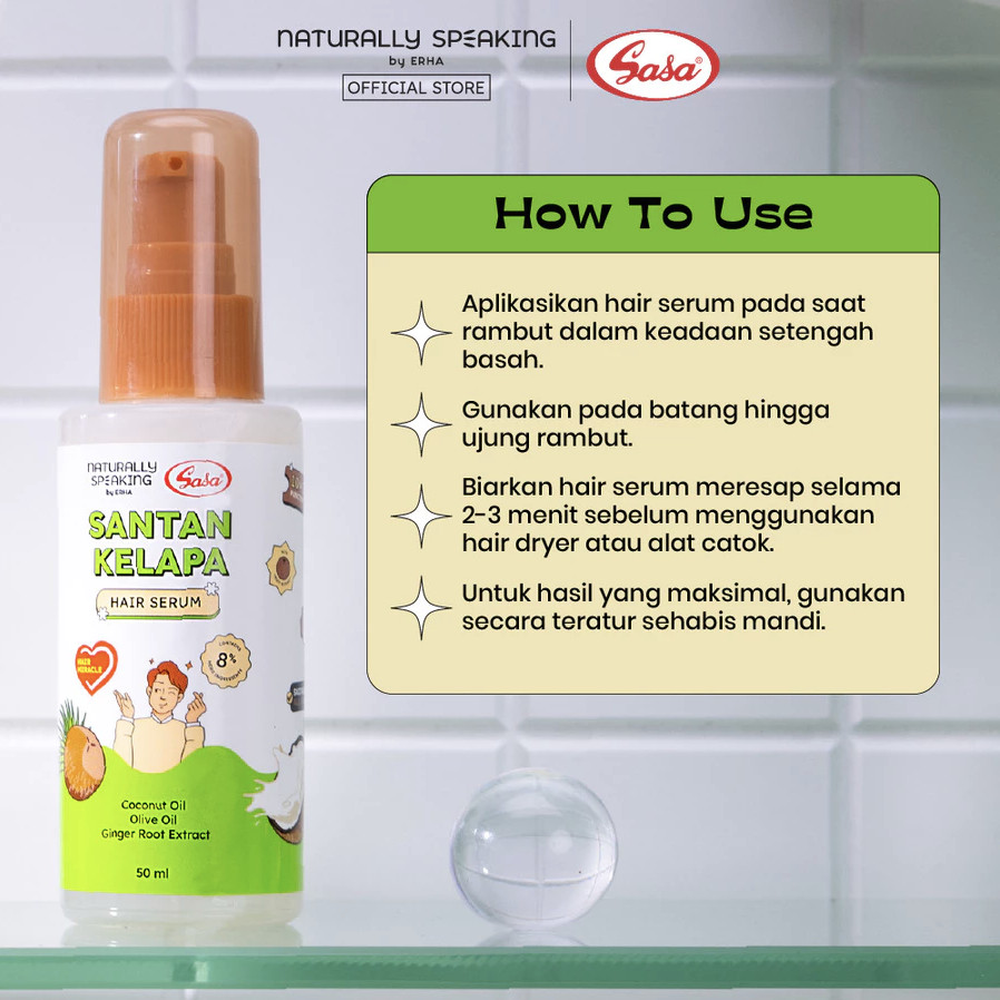 [Gimmick] - Naturally Speaking x SASA Santan Kelapa Hair Serum 50 mL