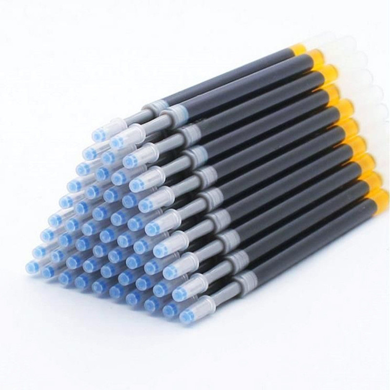 

50Pcs/set 11cm Press Type Gel Pen Refill 0.45mm Thick Diameter Red Blue Black Refill 0.5mm Tip Student Writing Stationery K35
