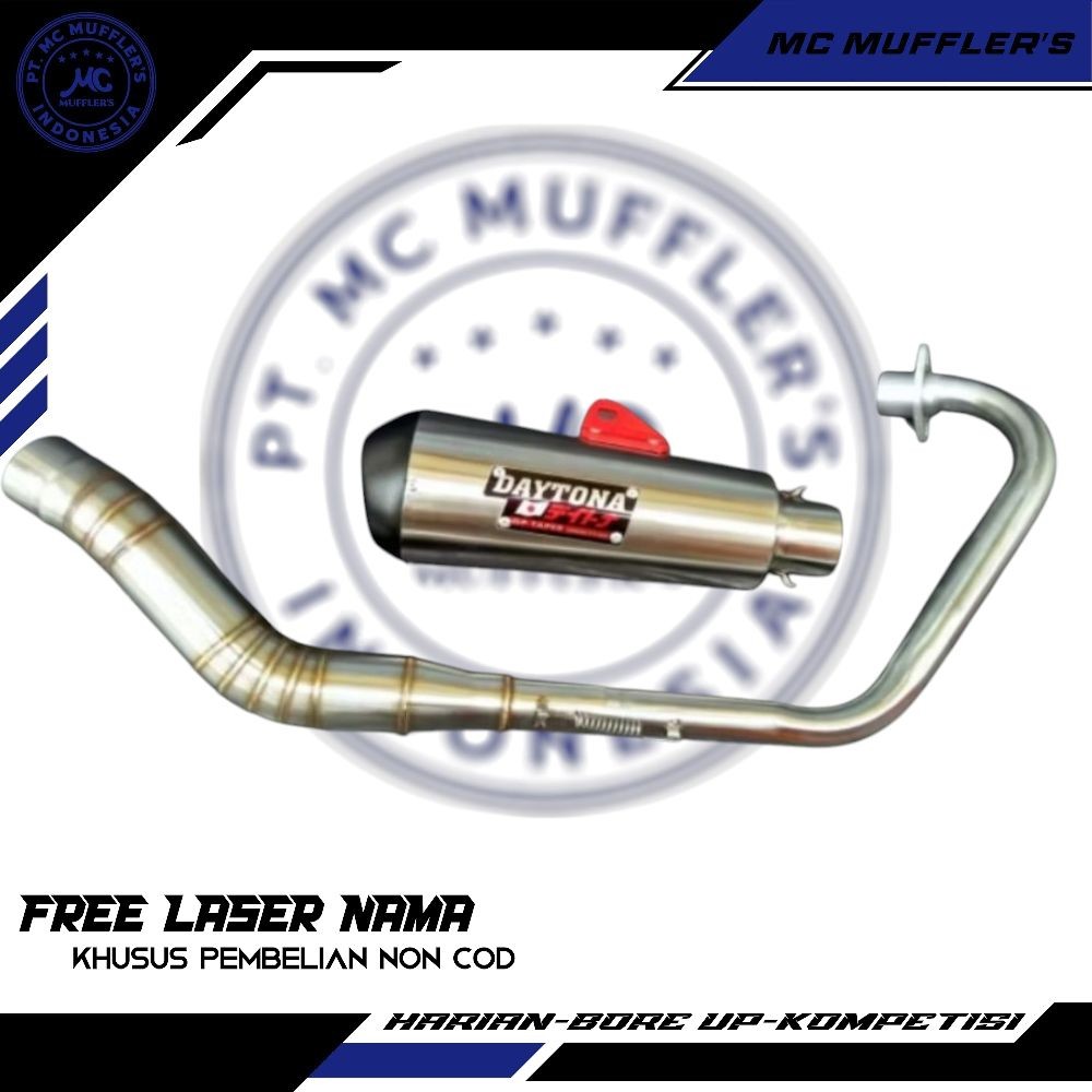 Knalpot Daytona GP Taper slash untuk all motor bebek/cbr150/vixion/fu/mx/sonic/r15/gsx150/DLL