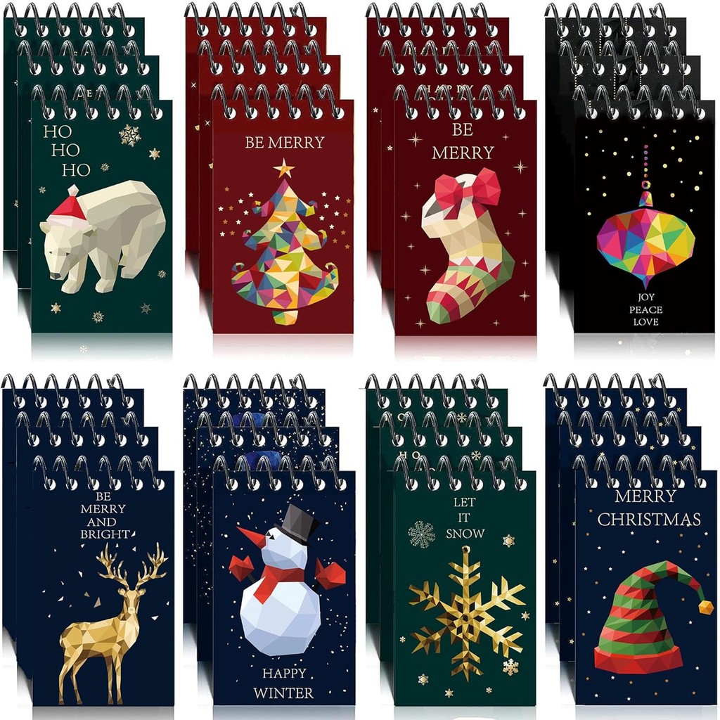 

8pcs Christmas Series Small Book Mini Pocket Notebook Portable Diary Note Children'S Prize Gift Planner Agenda Memo Stationery