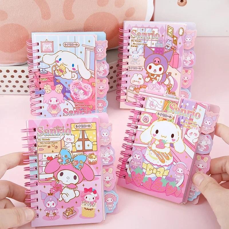 

Anime Sanrio Diary Notebook My Melody Hellokitty Kuromi Cinnamoroll Cartoon Student Portable Notebook Kids Birthday Girl Gifts