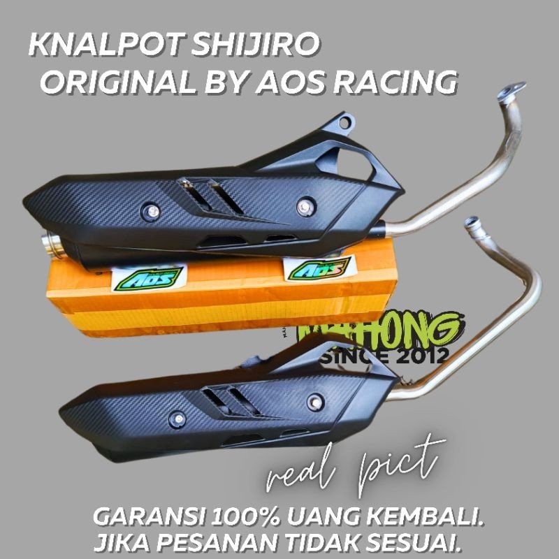 Knalpot type KENOCHI Original Aos Racing TB Vario Cover stenlis New Scoopy Beat Deluxe fi esp Karbu 