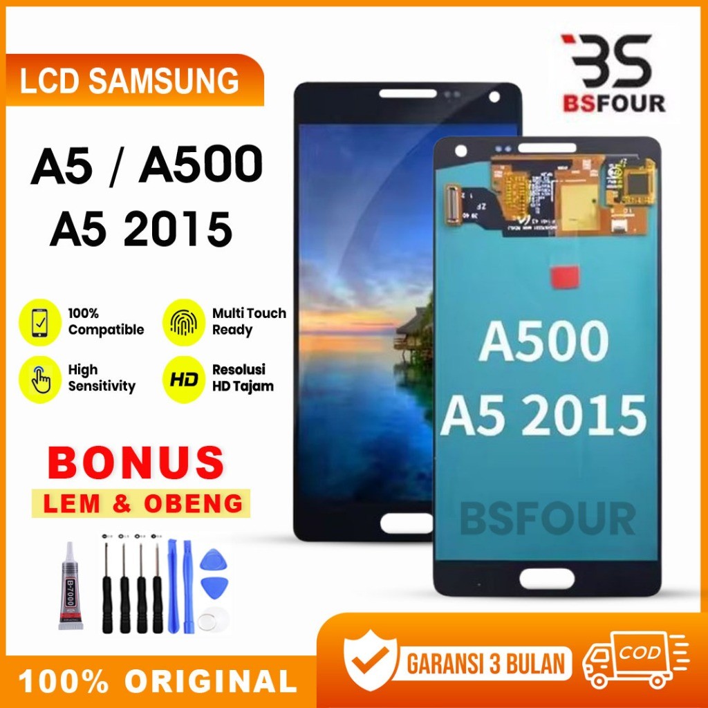LCD SAMSUNG A5 / A500 / A500F / A5 2015 FULLSET TOUCHSCREEN ORIGINAL