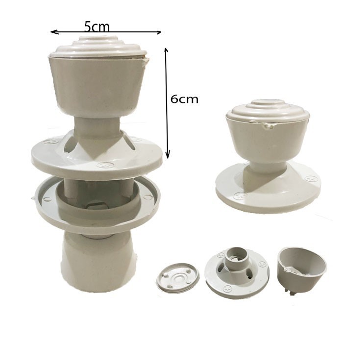 Tarikan Pintu Plastik Bulat PVC Gagang Kamar Mandi WC