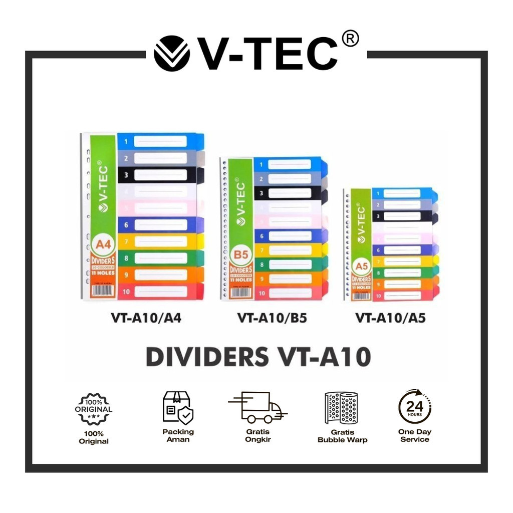 

V-TEC DEVIDER B5 10 SHEET
