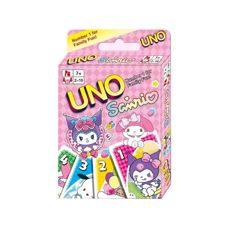 Mattel Games UNO sanrio Card Game for Family Night Featuring Tv Show Themed Graphics and a Special R