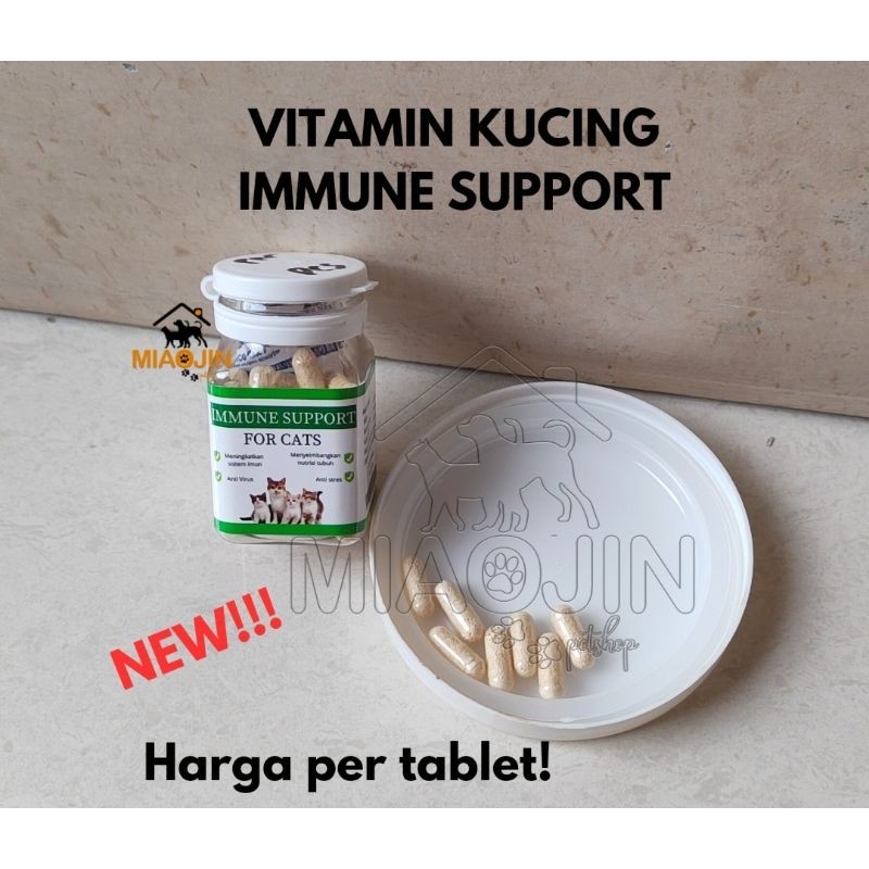 Vitamin Kucing IMMUNE SUPPORT Per Tablet - Cat Penyembuhan Vet Anak Sakit Anabul