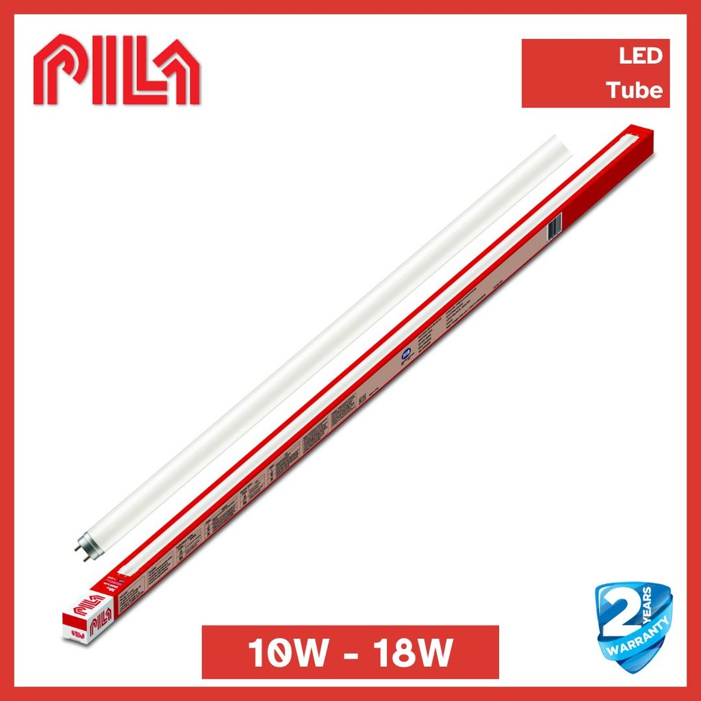 PILA LED Tube TL LED 10W 18W Watt 60cm 120cm 765 Putih Cool Daylight