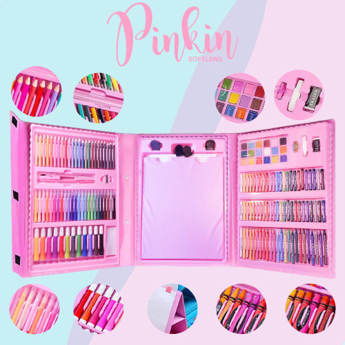 

[New Collection] Crayon Set-Crayon Mewarnai Set 208 Pilihan Warna, Pensil Warna - Biru Muda