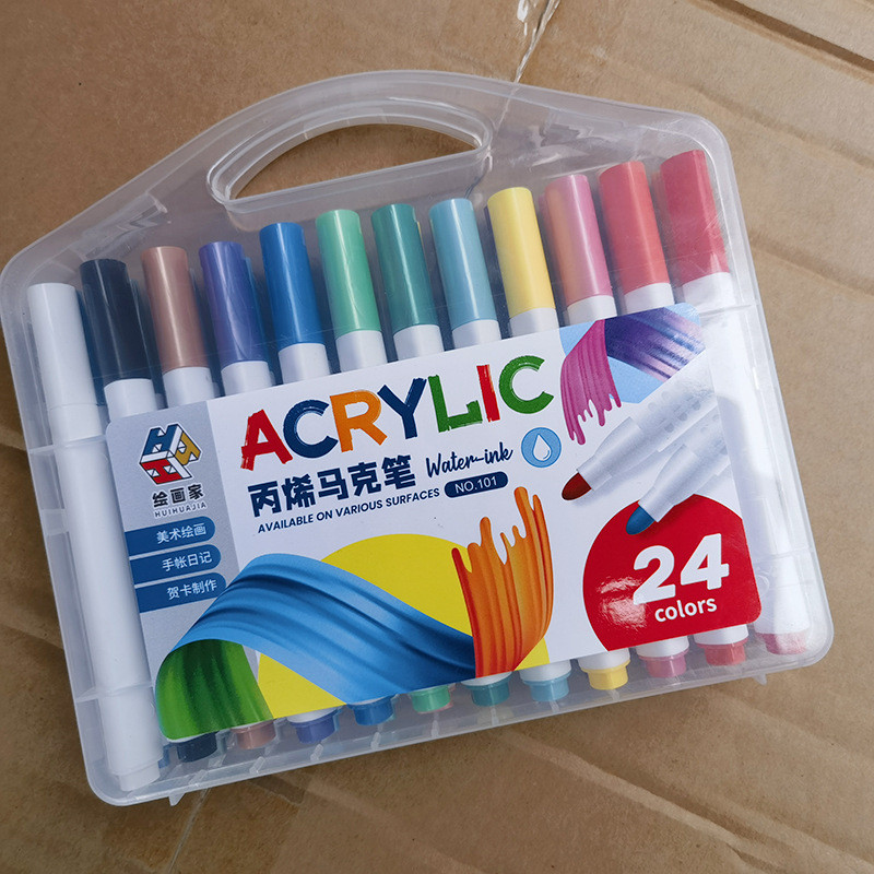 

12/24/36/48 Colors Acrylic Paint Markers Sketching Marker Pen DIY Painting For Ceramic Glass Student Gift