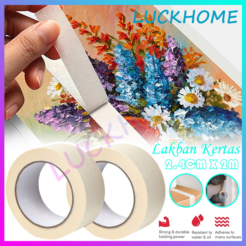 Lakban Bening Isolasi Masking Tape Isolasi Kertas Berry Uk 24mm x 20y