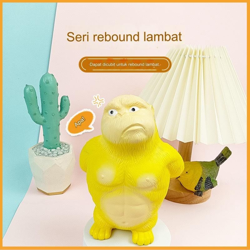 Ledakan Gorila Mainan Dekompresi Pu Gorila Mainan Meremas Lambat Rebound Ornamen Desktop/Mainan Lucu