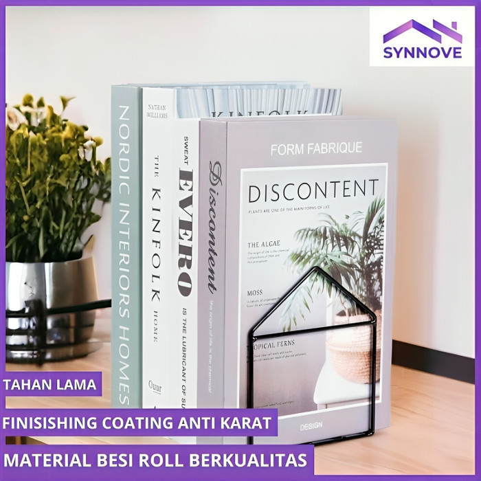 

Stand Pembatas Buku Besi Endbook Penyangga Penahan Sekat Buku