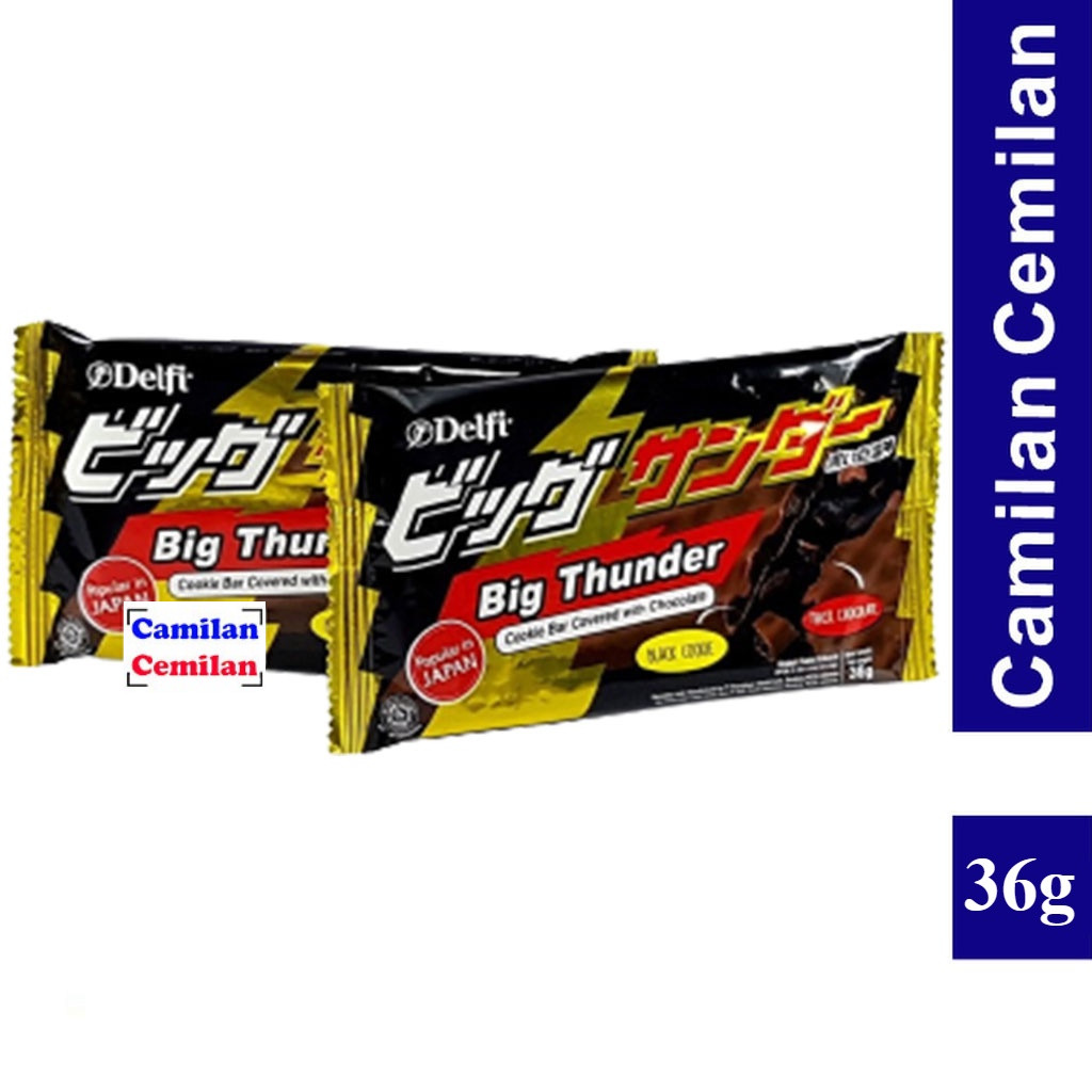 

Delfi Big Thunder Yuraku Cookies Bar Chocolate 36 gr