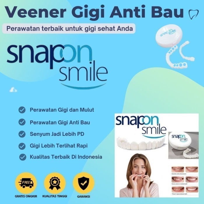 TERMURAH BOSKUU karet ikat kuat Gigi Palsu Snapon Smile Snap On Smile 100% ORIGINAL Terbaru - 1 set/