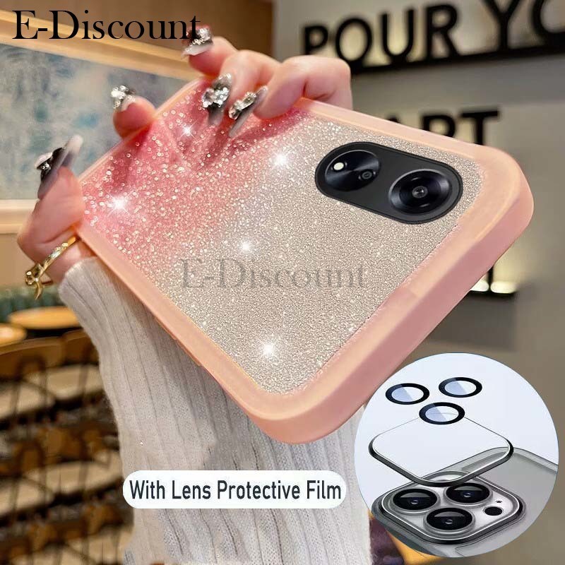 For Honor X 7B 8B 9B Phone Case Camera Protection Soft Silicone Shockproof Exquisite Glitter Powder 