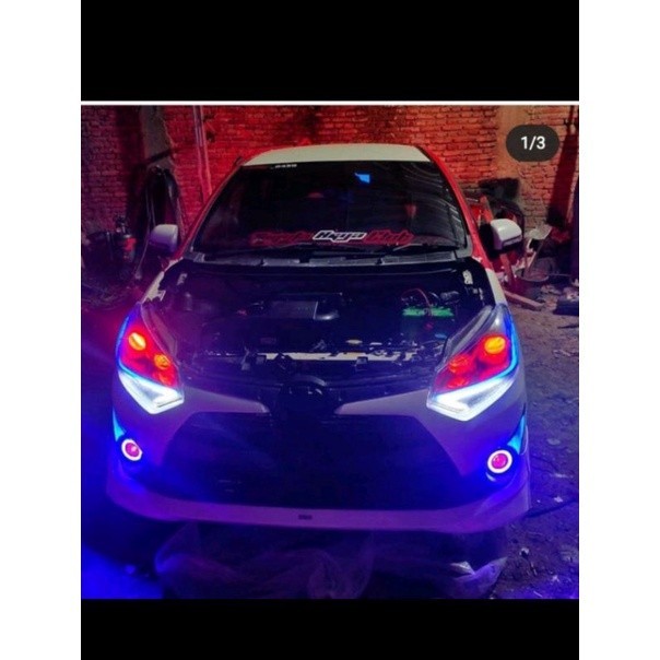 12.12 BIG SALE Lampu Agya  Ayla 1.2 New Led Custom Doubel Projector Proji Custom Lampu Agya New Ayla