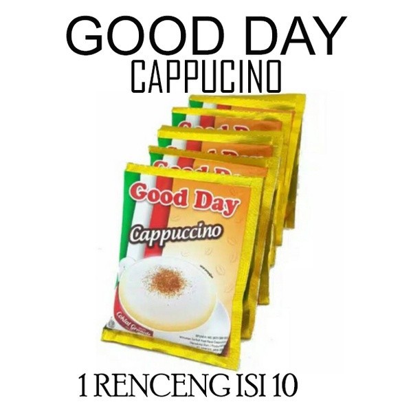 

GOOD DAY CAPPUCCINO 1 RENCENG ISI 10 By Toko DUNIA VARIASI SURABAYA