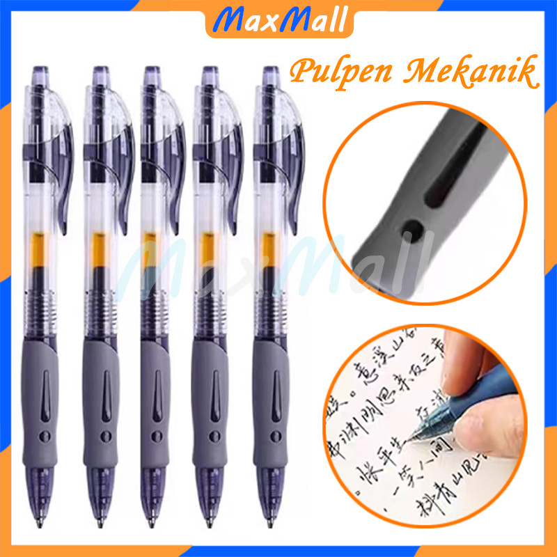 

Pena Gel Simple 0.5mm Pena Mekanik Cetekan Retractable Gel Pen Pena Tinta Gel Standart Pena Gel 0.5mm Standard Pulpen Tinta Cair