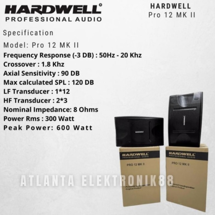 Termurah Speaker Karaoke Speaker Pasif Hardwell 12 Inch Pro 12 MK II Original