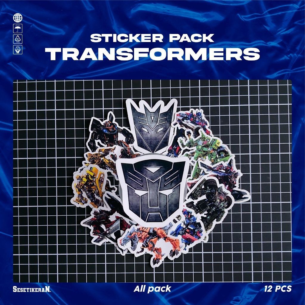 

COD✨ Sesetikeran Pack Stiker Kartun Lucu Transformers Colorfull Cute Keren Untuk Koper Laptop Skateboard