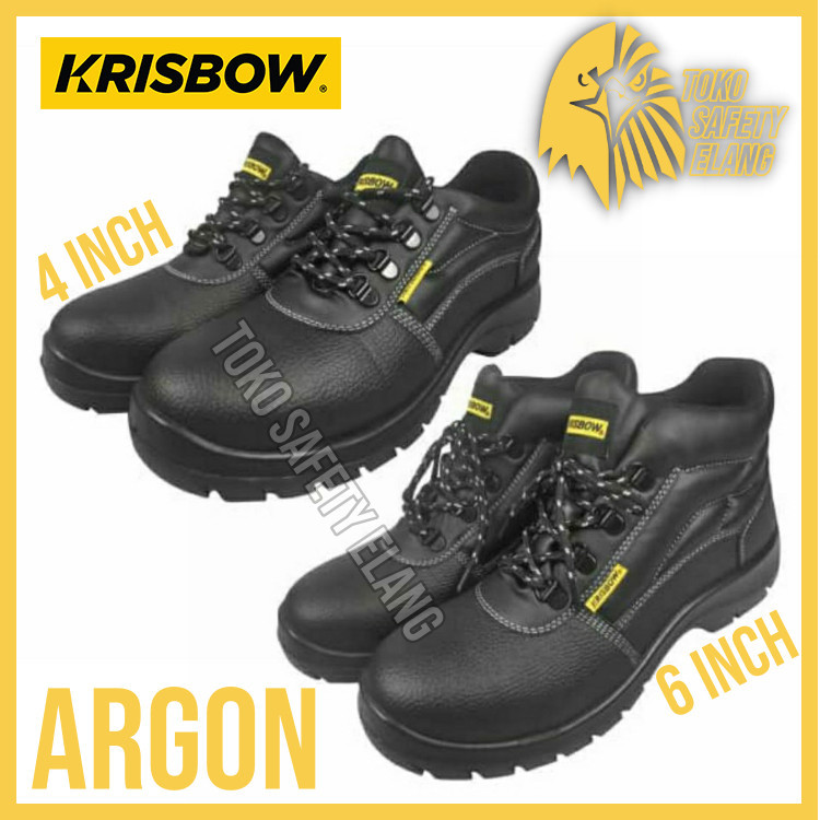 Sepatu safety argon krisbow 4 inch dan 6 inch Original