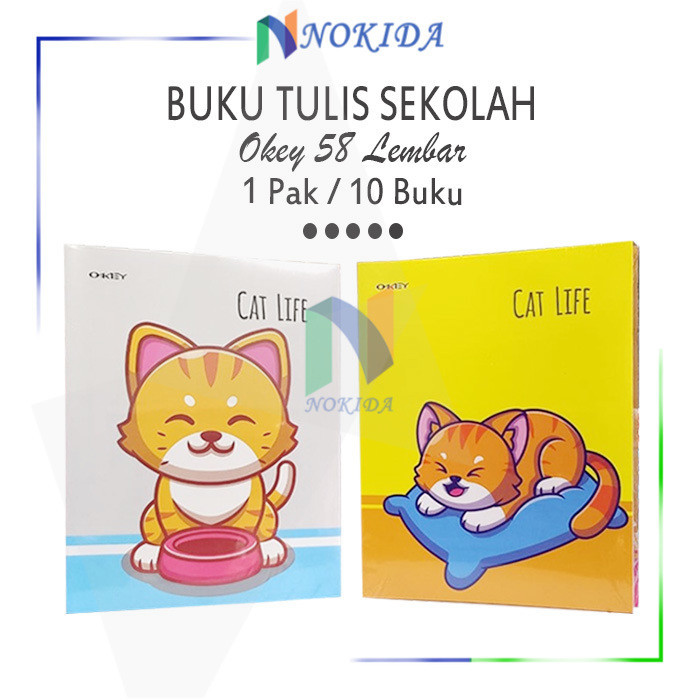 

Nokida Buku Tulis Sekolah Okey 58 Lembar [1 Pack] / Buku Sekolah / Catatan / Tugas / Alat Sekolah / Peralatan Sekolah