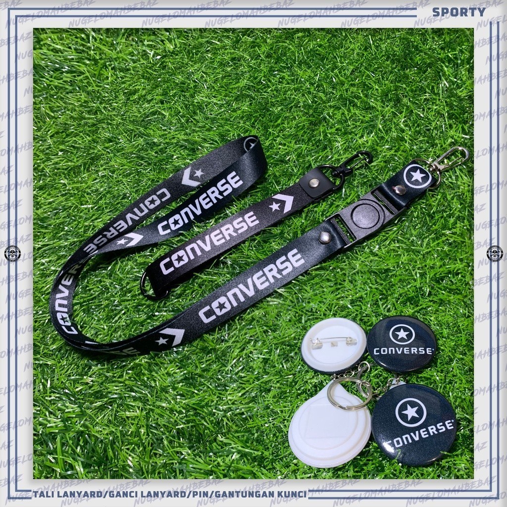 

TALI LANYARD/GANCI/PIN/GANTUNGAN KUNCI/HP - CONVERSE