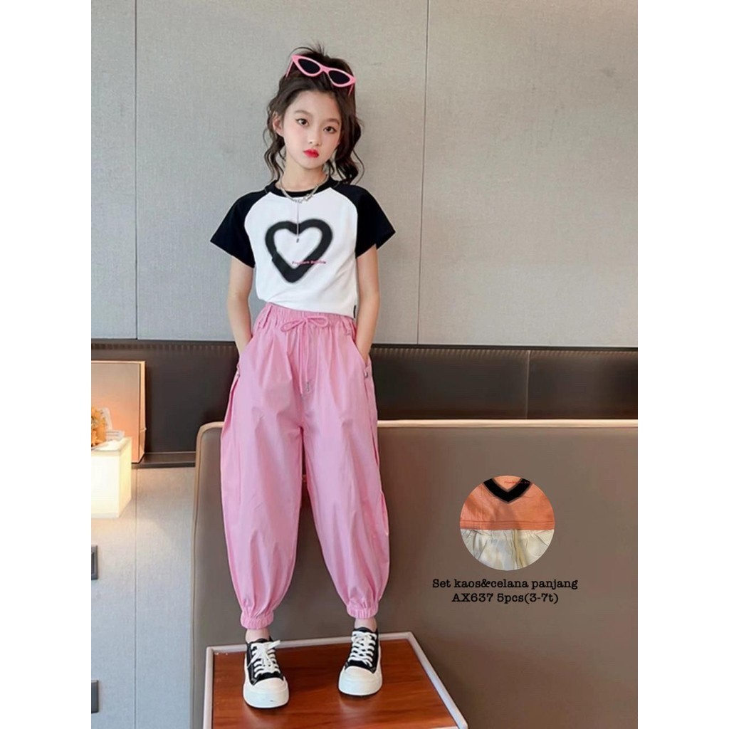 AX637 Set Kaos & Celana Panjang