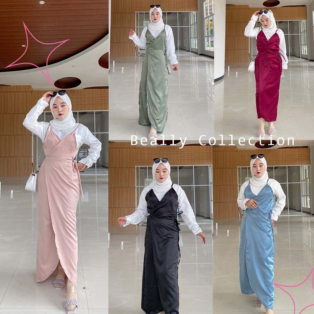 Hot Promo Stephanie Set | Set Dress Tali | Dress Satin | Camisole Dress Satin